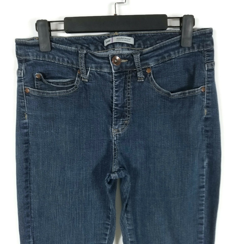 Lee Slender Secret Lower On The Waist Bootcut Jeans Womens 10M Dark