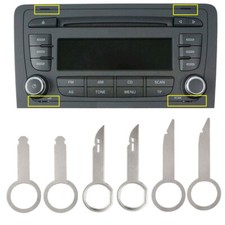 6x Car Radio Removal Key Pin Tool Stereo Head Unit Repair Disassembly Tool Set