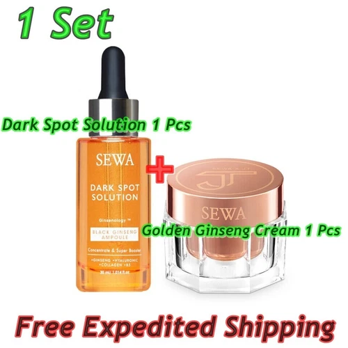 1 Set Sewa Dark Spot Solution Black Ginseng Serum + Sewa Golden Ginseng Cream A+