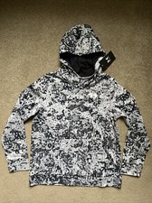 Girls Under Armour Size L Gray Fleece Printed Hoodie Sweatshirt msrp 45 NWT