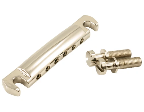 KLUSON LIGHTWEIGHT ALUMINUM STOP TAILPIECE NICKEL US GUITARS ONLY KSTOPAL-N