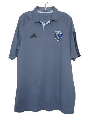 San Jose Earthquakes On-Field 2023 Training Polo Shirt Mens L Adidas MLS Soccer