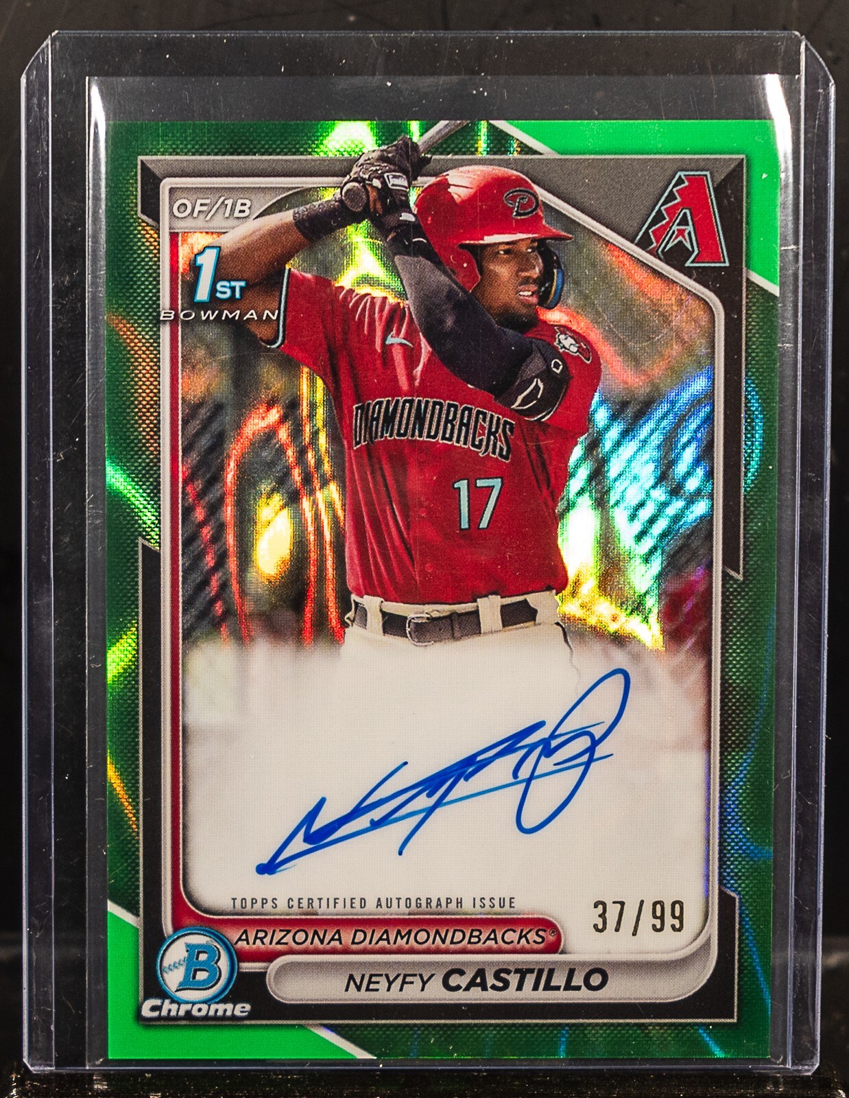 NEYFY CASTILLO 2024 Bowman Chrome Green Lava Refractor 1st Rookie RC /99 Auto