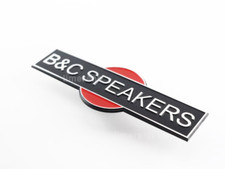 B C SPEAKERS Aluminum Logo Speaker Badge Replacement piece 140mm x 50mm