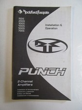 Audio Manual Rockford Fosgate Punch Amplifiers 150/200/300/400/500/700/S   cl