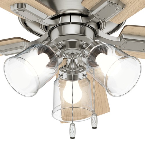 Hunter 42" Crestfield Low Profile Ceiling Fan 3 LED Light Pull Chain Farmhouse - Picture 33 of 49