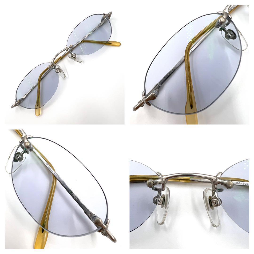GUCCI Authentic Glasses Eyewear GG-9004J silver Rimless with