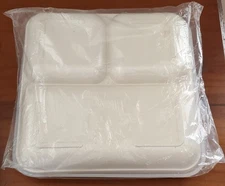 NEW NISB TUPPERWARE 1659-3 Microwave Cookware DIVIDED Dish Plate & LID + 1659-4 