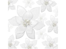 WILLBOND 24 Pieces 3 Size Christmas Glitter Poinsettia Flowers Wedding Faux B38