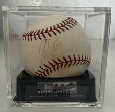 Darin Erstad Autographed Original MLB Baseball with Display Case