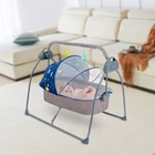 55lbs Electric Baby Swing Motorized Bluetooth Swing Music Cradle Rocker Chairs