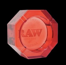 RAW Rolling Papers Heavy RED Crystal - Ashtray - Premium  Durable Thick Glass