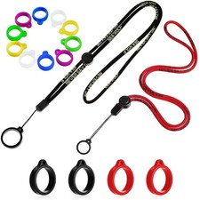 16 Pcs anti Lost Lanyard Set Include 2 Necklace Lanyards Safety Neck Strap with
