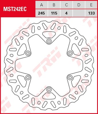 TRW Bremsscheibe Eco Offroad (für: Yamaha WR 450 F CJ25W 19-20 hinten )