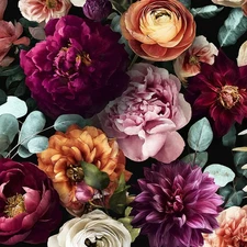 Peel and Stick Wallpaper Floral Roses Flowers Modern Cabinets Contact Paper