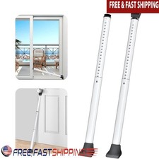 Adjustable Door Security Bar Heavy Duty Door Jammer Home Apartment Travel 2 Pack