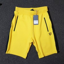 Lyle and Scott Side Tape Sweat Shorts Yellow BNWT RRP £65 Mens Small
