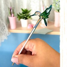 NEW Hummingbird Clear Glass Pen
