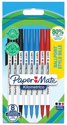Paper:Mate Kugelschreiber Kilometrico sortiert 8er Blister