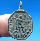 AWESOME 17TH CENTURY ST MICHAEL ARCHANGEL SLAYING THE DRAGON OUR LADY OF CARMEN