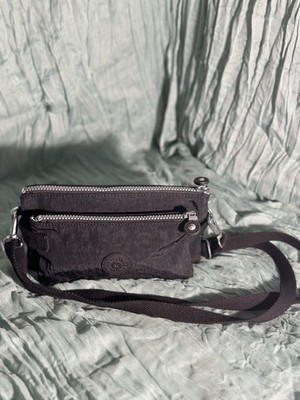 Kipling Black Nylon Crossbody Bag Purse with Adjustable Strap Preowned