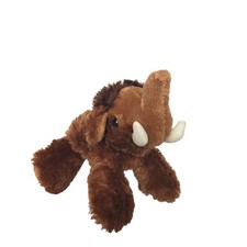 Aurora Wynn Woolly Mammoth Flopsie Plush Stuffed Animal Prehistoric Brown 9"