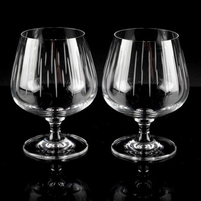2 Zwiesel Cognacgläser Cognacschwenker 10 cm Brandy Gläser Linien Schliff