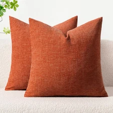 MIULEE Pack of 2 Rust Throw Pillow Covers 18x18 18" x (Pack 2), 