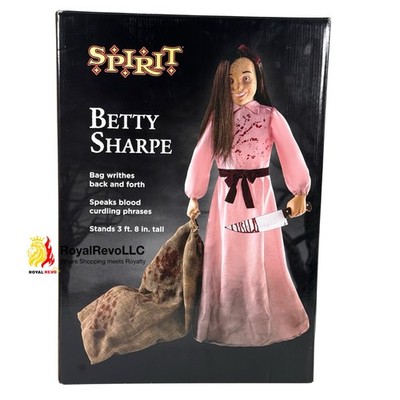 Spirit Halloween Animatronic Betty Sharpe 3 8  Horror Prop Rare Exclusi