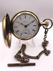 1899 Elgin 171 Hunter Pocket Watch 18s 7j  Model 4 Gold Filled Runs W/ T Fob