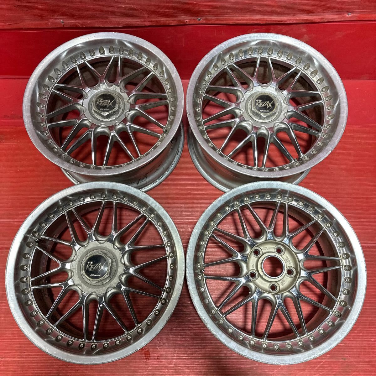 JDM WORK REZAX 18 inch 8.5JJ 9.5JJ PCD114.3-5 Hole Off +45