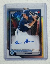 2024 Bowman - Chrome Prospect Autographs Sam Shaw  Refractor /499 (AU, RC)