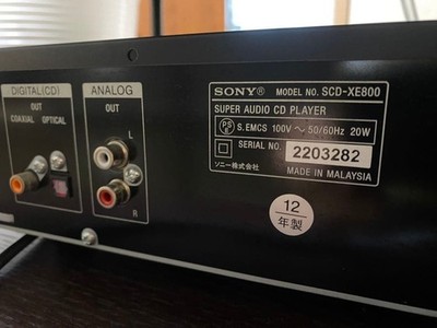SONY SCD-XE800 SACD CD Player Coaxial Optical HDMI Tested Working