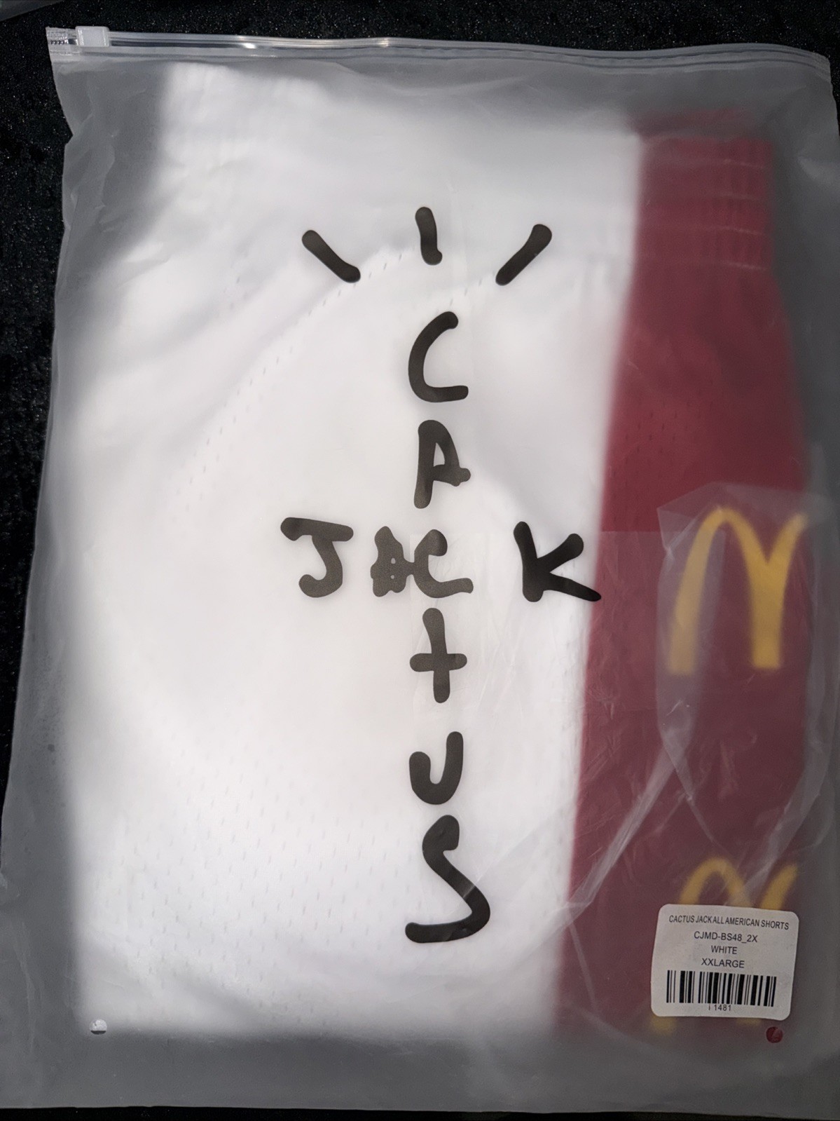 Travis Scott X Mcdonald’s Cactus Jack All American Shorts- size XXL
