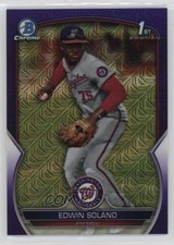 2023 Bowman Chrome Prospects Mega Box Purple Mojo Refractor Edwin Solano 0sp3