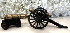 Vintage 6.5” Brass & Cast Iron Old Fort Niagara Cannon & 2.75" Canon MF Co