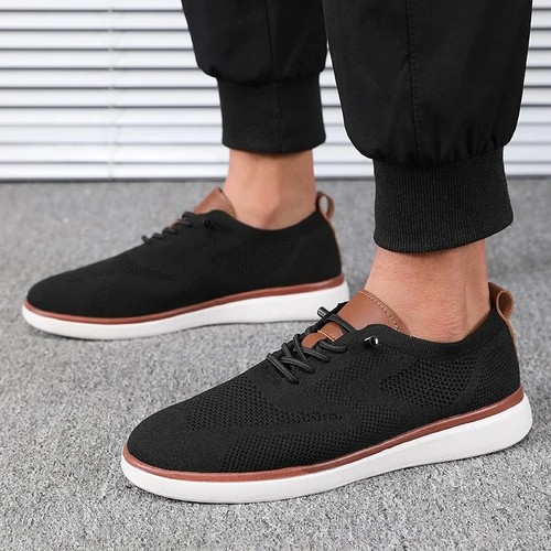 Scarpe da passeggio uomo leggere in maglia comode traspiranti sneakers quotidiane - Foto 5 di 10