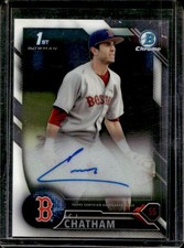 2016 Bowman Draft C.J. Chatham Chrome Auto 1st Prospect #CDA-CC Red Sox