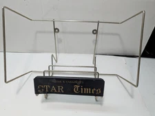 Vintage Mid Century Kansas City Star Times Magazine Newspaper Wall Rack Gold