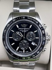 Philip Watch Caribe Orologio Uomo Cronografo nero  42mm Acciaio New