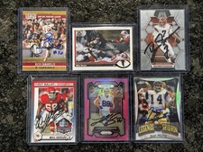 NFL 6 Autographed Card Lot HOF  Dan Fouts Will Shields Mike Rozier