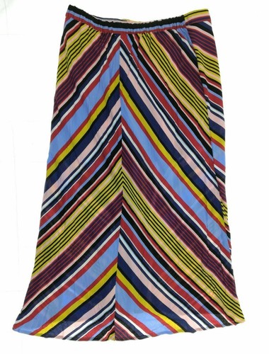 Francesca's Damen mehrfarbig gestreift Knopf langer Rock elastische Taille - Bild 8 von 11