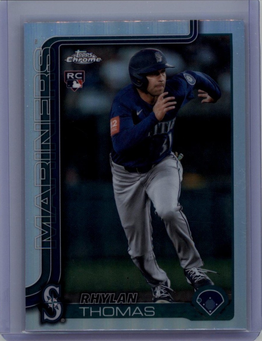 2025 Topps Chrome Update #USC185 Rhylan Thomas White Refractor #/30