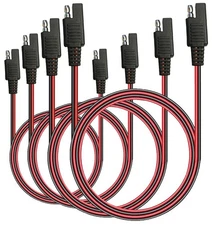 4 PCS 3Ft 18AWG SAE to SAE Extension Cable Quick Disconnect Wire Harness