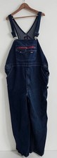 Genuine Dickies Mens Denim Bib Overalls Dark Wash Size XLR Carpneter Work Wear