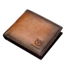 RFID Men's Leather -Theft Brush Wallet  -Thin Short Wallet Multi-Card1737