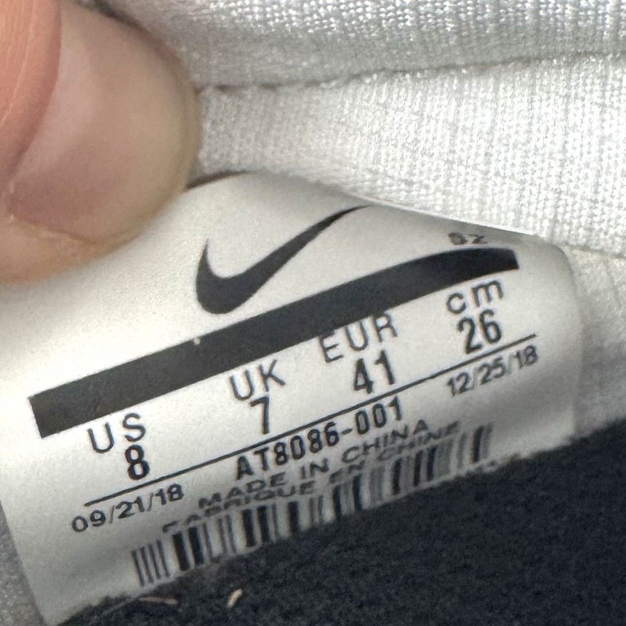 Nike Air Fear of God Moccasin "Pure Platinum" Grey Athletic Sneakers Men’s Sz 8 thumbnail 6