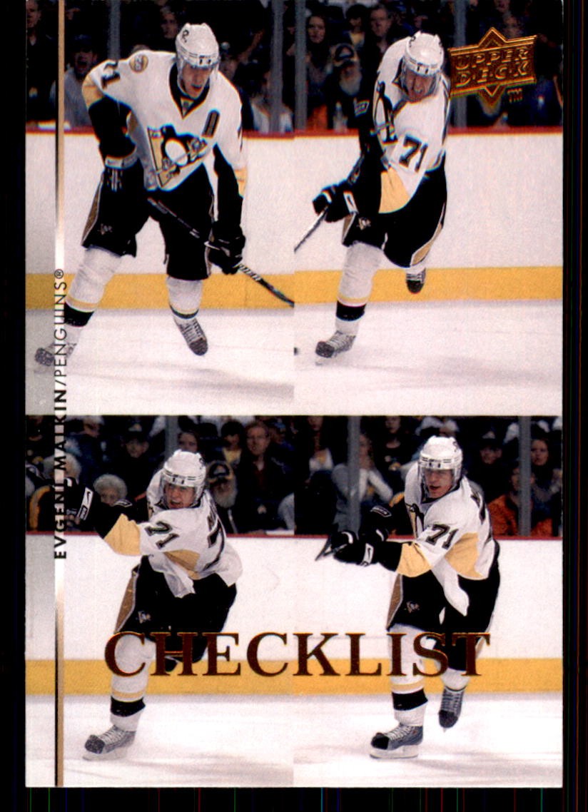 2007-08 Upper Deck #450 Evgeni Malkin Pittsburgh Penguins