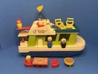 Happy Houseboat Boat & Most Accessories Vintage Fisher Price Little People #985