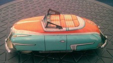 1950'S FRICTION POWERED TIN LITHO CONVERTIBLE CAR VF. CONDITION  